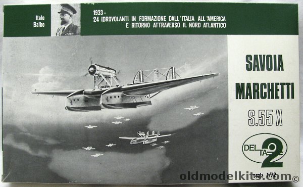 Delta 2 1/72 S-55 X Savoia Marchetti - (S.55X), DL1004 plastic model kit